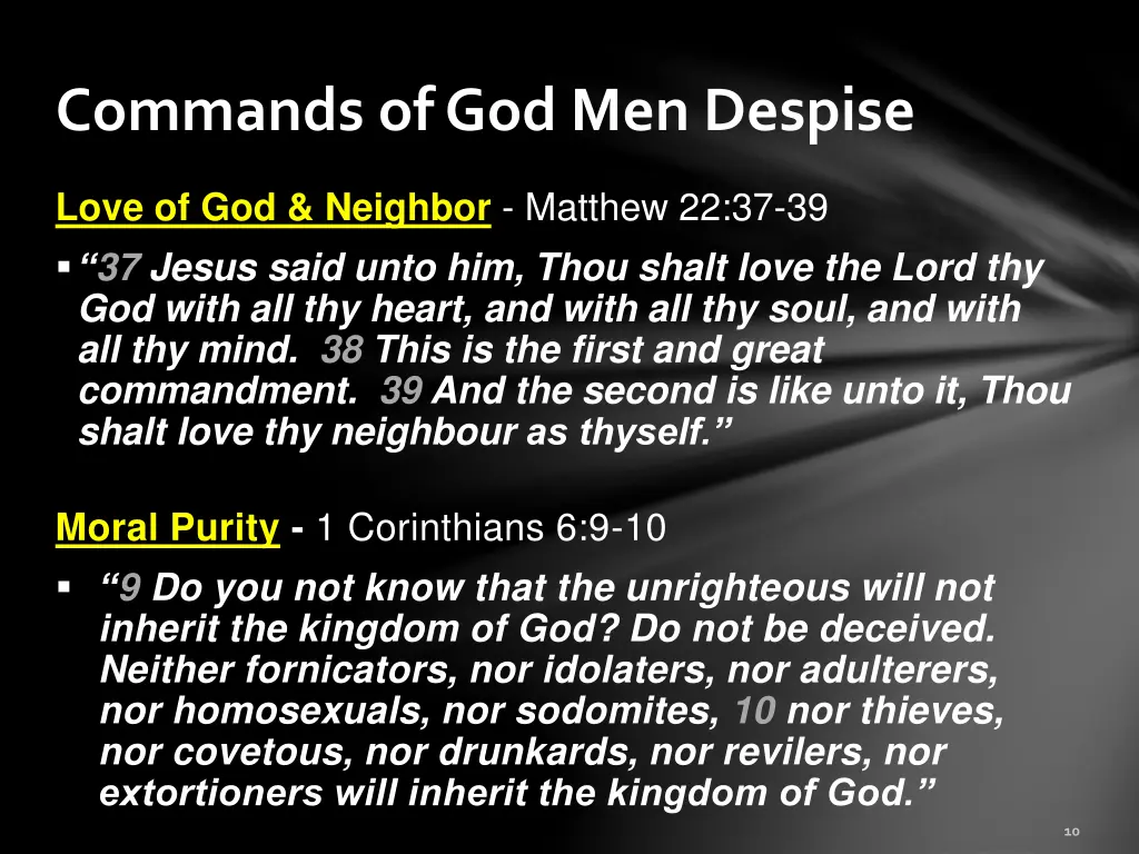 commands of god men despise 2