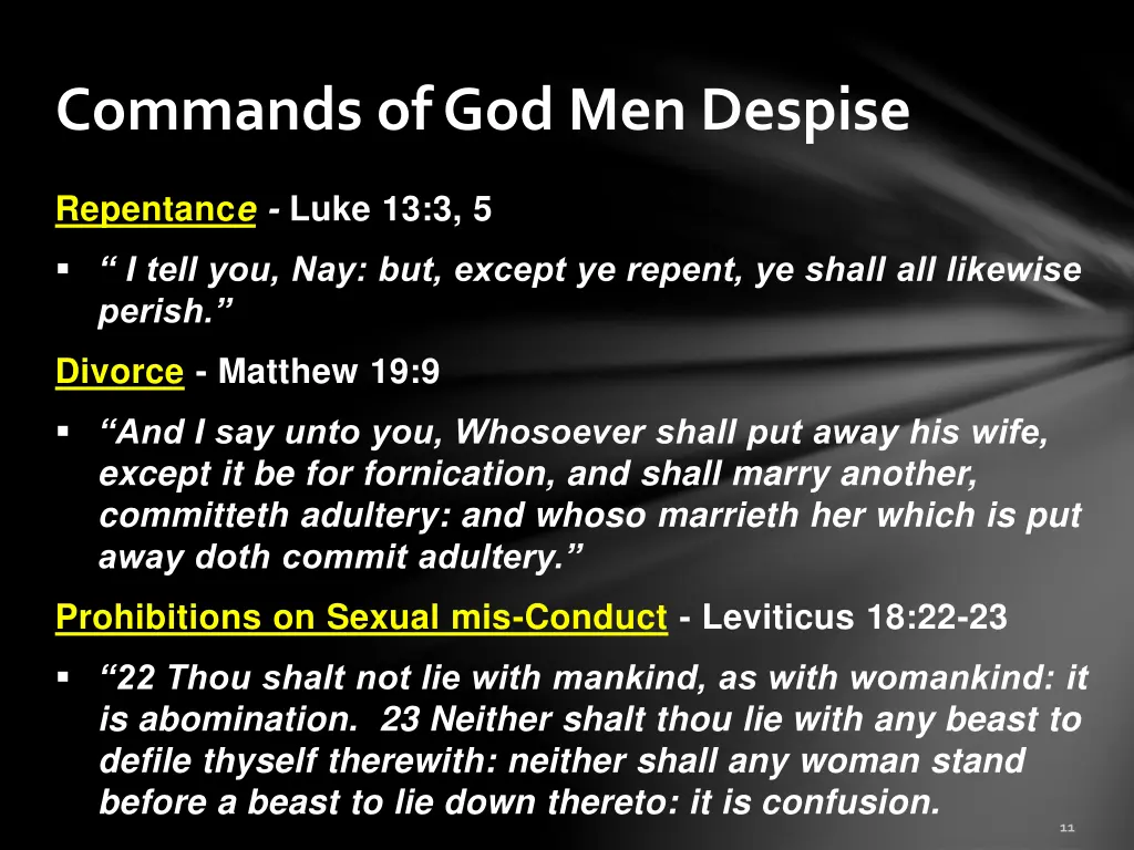 commands of god men despise 3