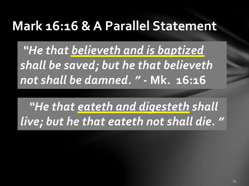 mark 16 16 a parallel statement
