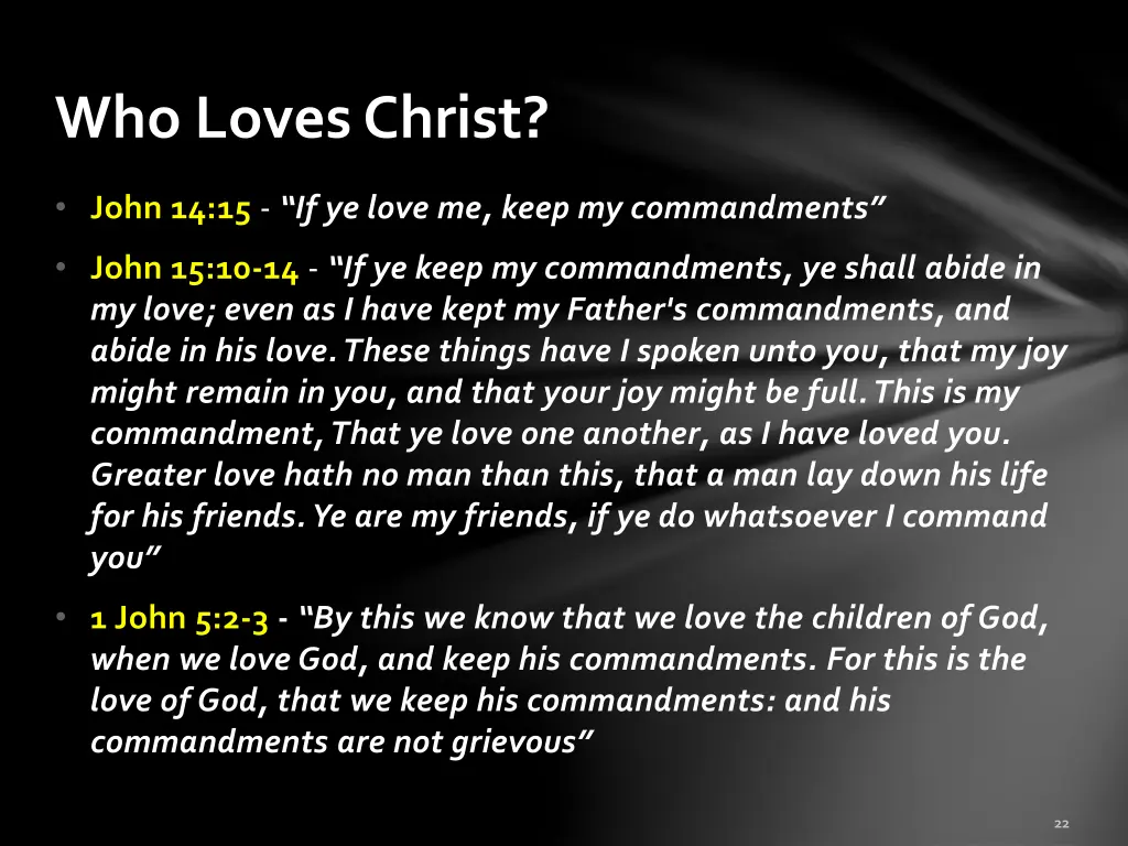 who loves christ