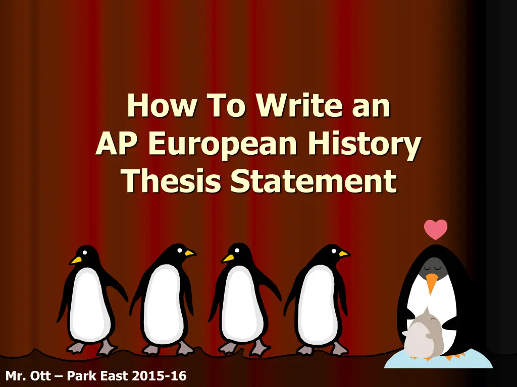 how to write an ap european history thesis
