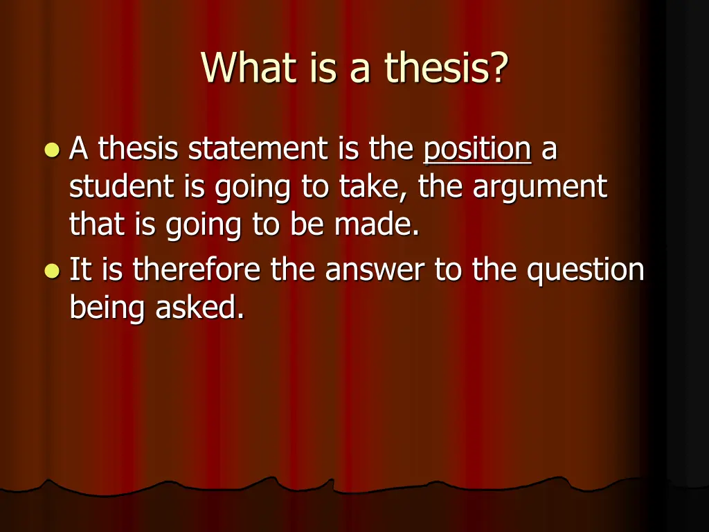 what is a thesis