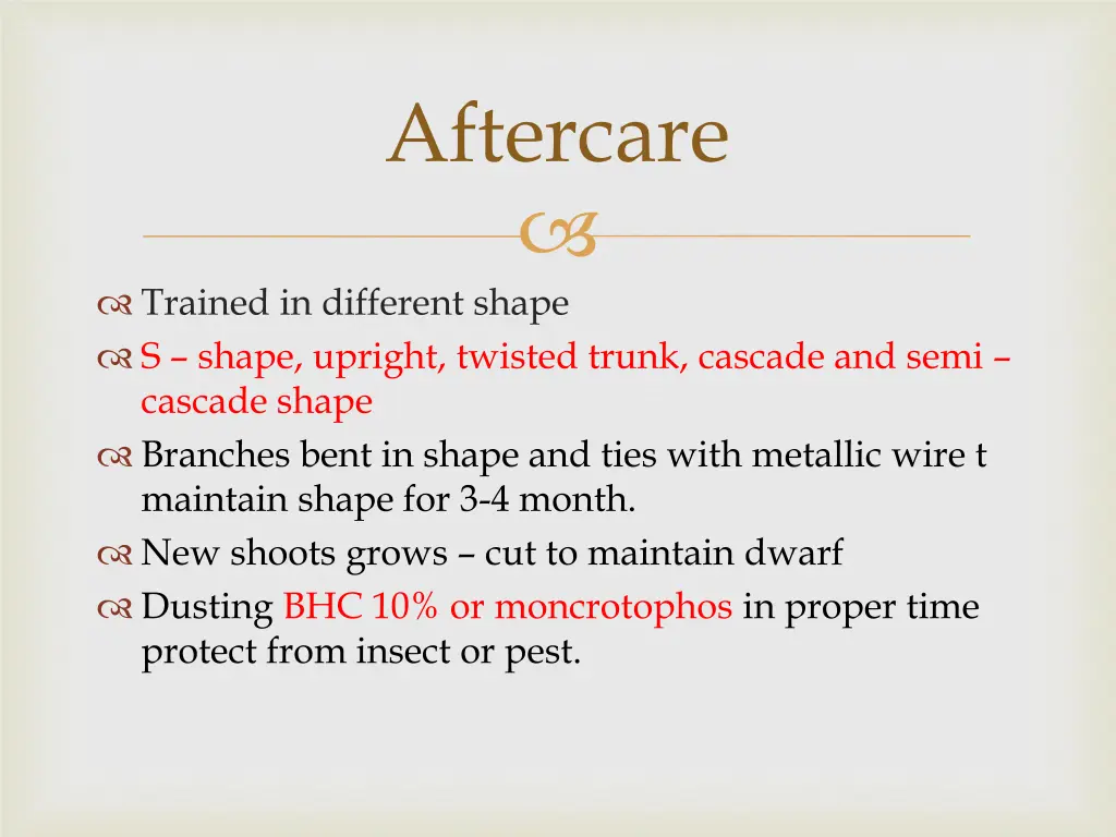aftercare