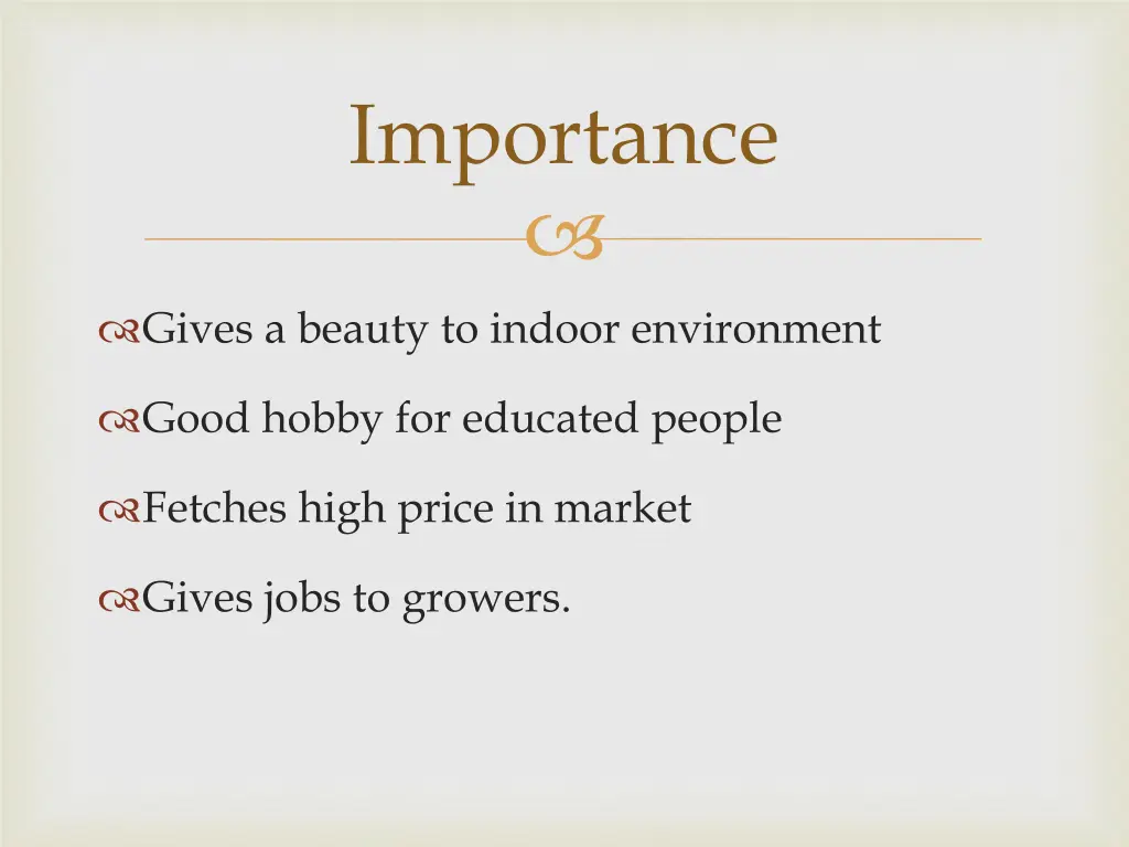 importance