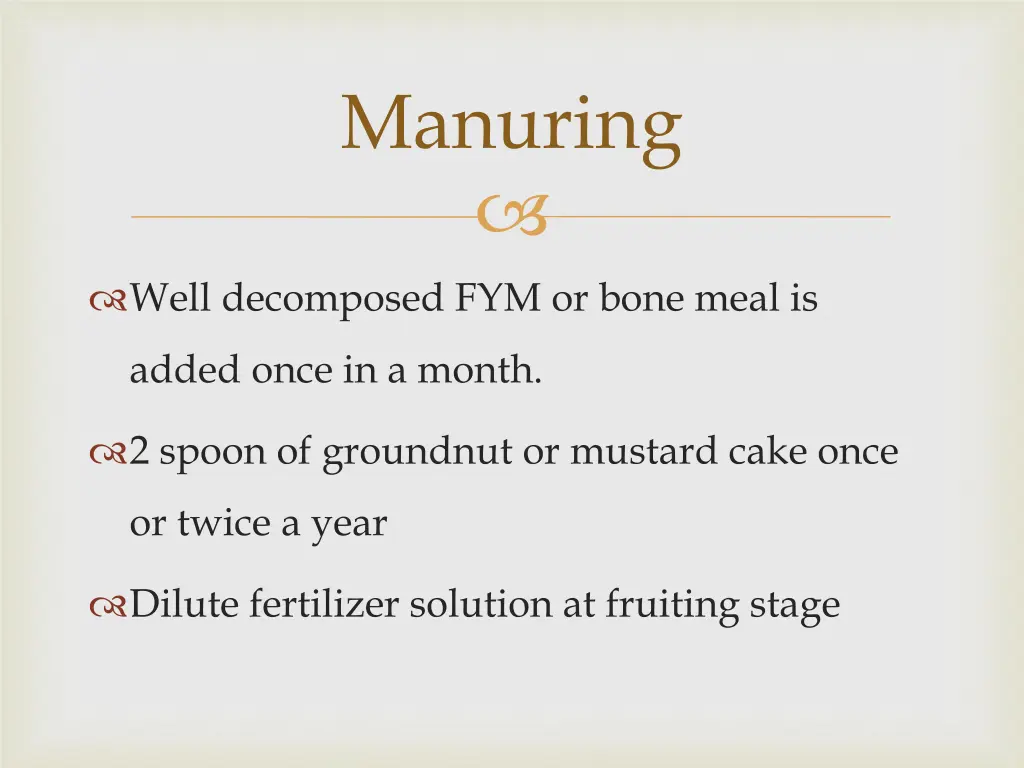 manuring