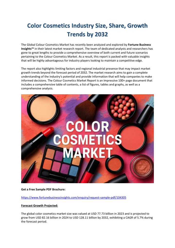 color cosmetics industry size share growth trends