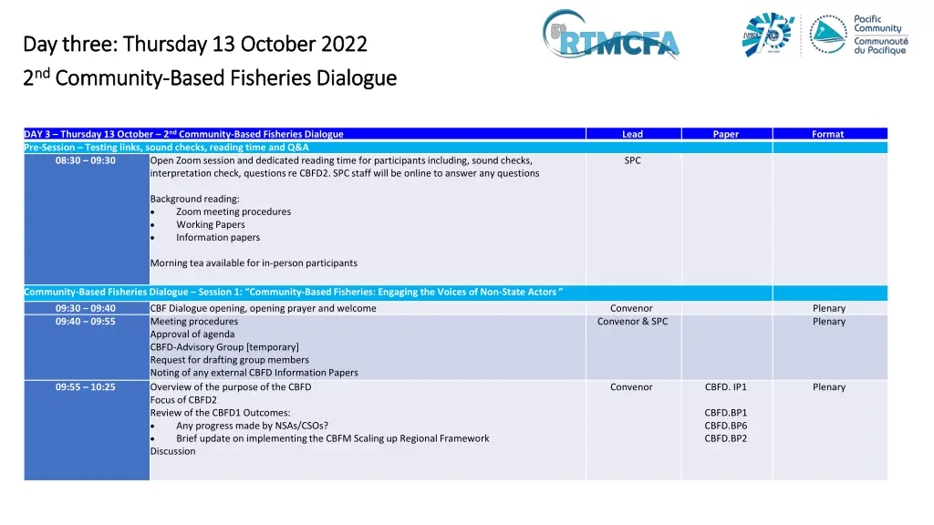 day three thursday 13 october 2022 day three