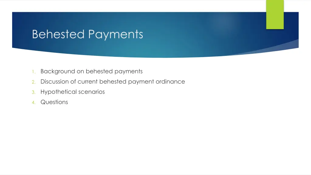 behested payments 1