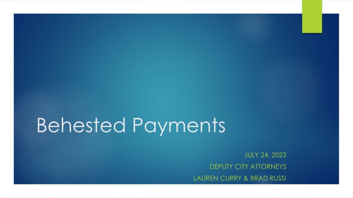 behested payments