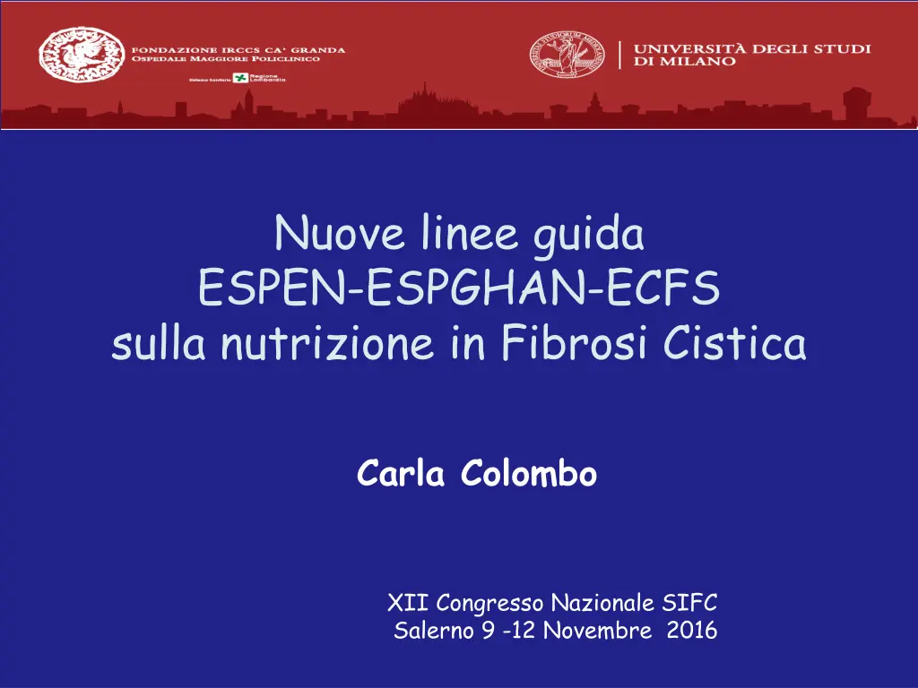 nuove linee guida espen espghan ecfs sulla