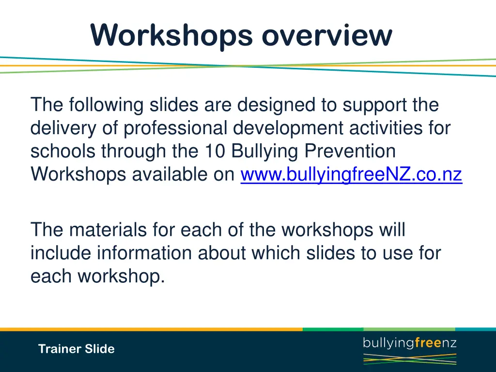 workshops overview