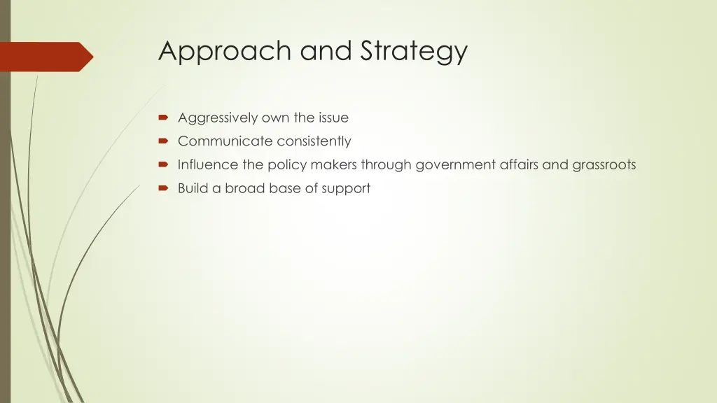 approach and strategy