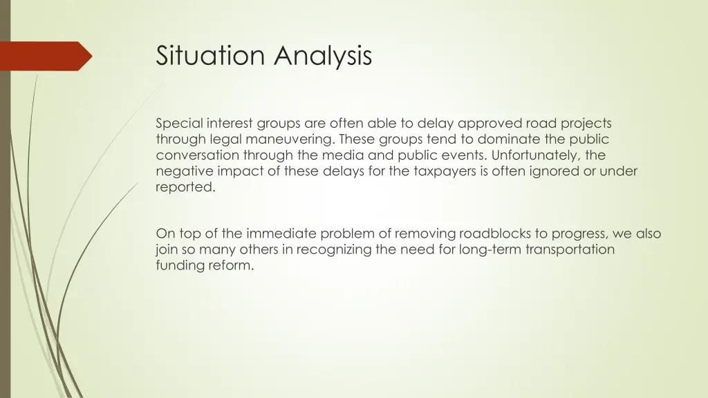 situation analysis