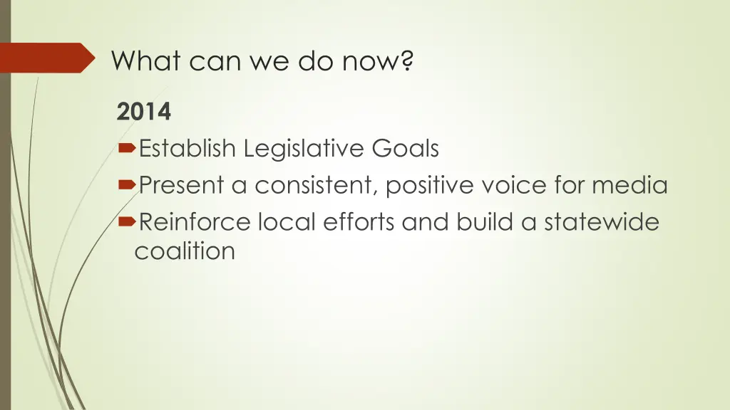 what can we do now