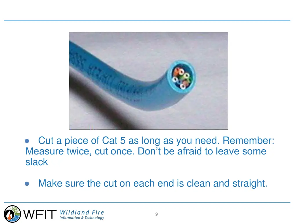 cut a piece of cat 5 as long as you need remember