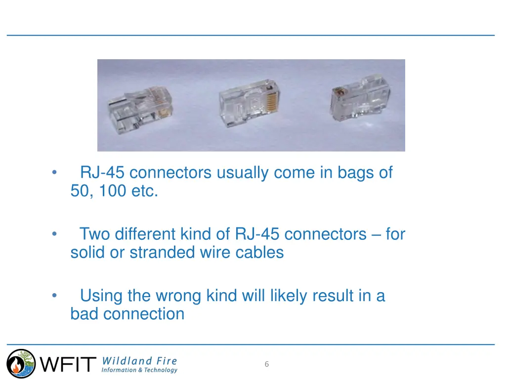 rj 45 connectors usually come in bags