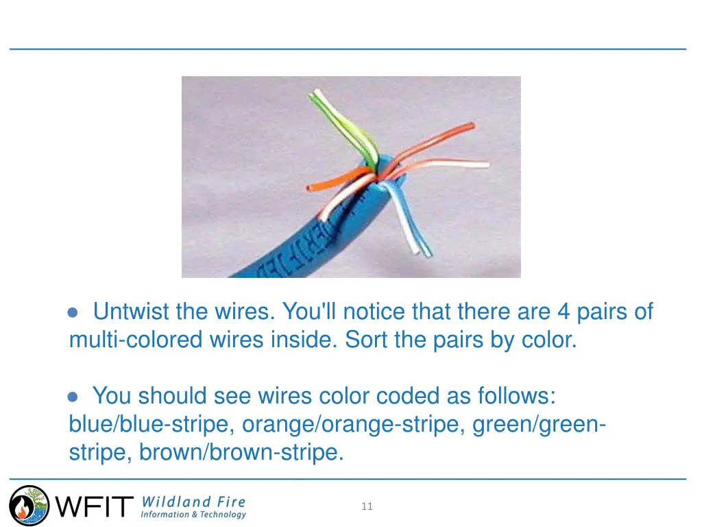 untwist the wires you ll notice that there