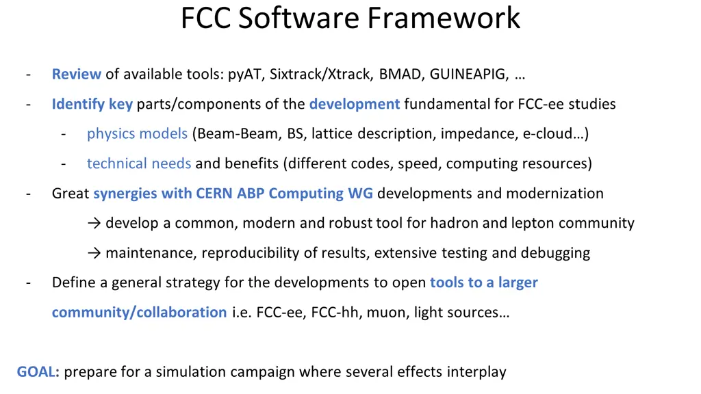 fcc software framework