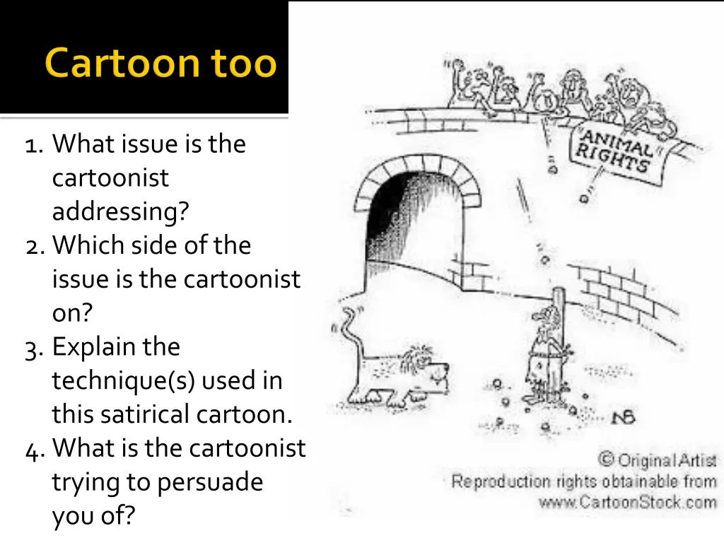 1 what issue is the cartoonist addressing 2 which