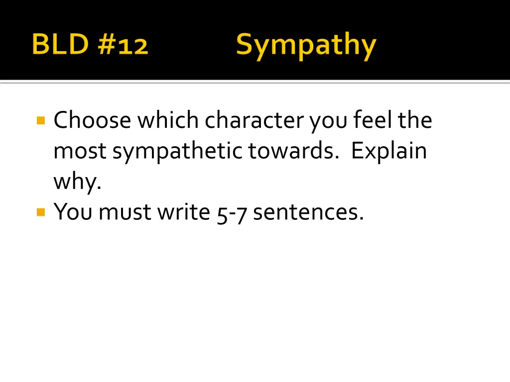choose which character you feel the most