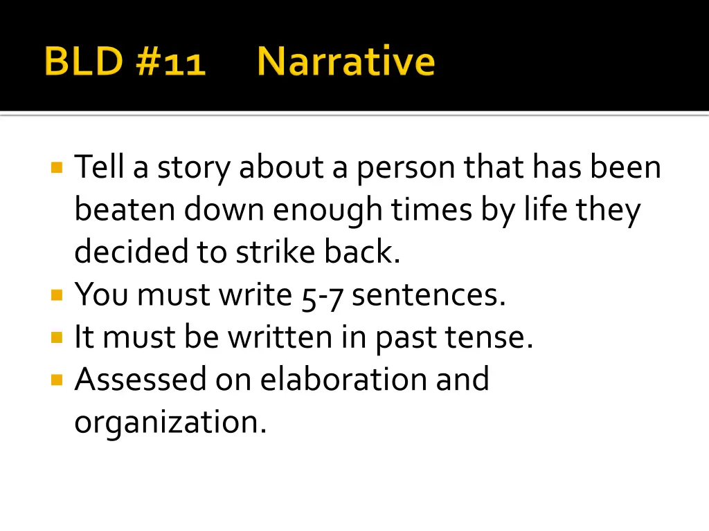 tell a story about a person that has been beaten