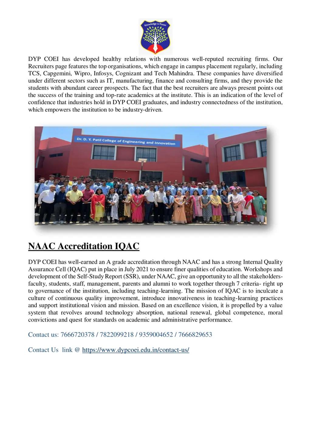 dyp coei has developed healthy relations with