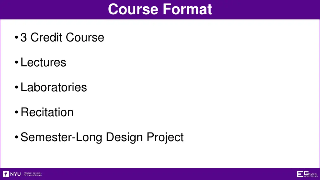 course format