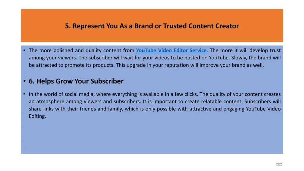 5 represent you as a brand or trusted content