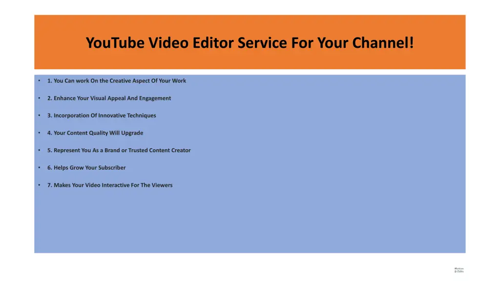 youtube video editor service for your channel
