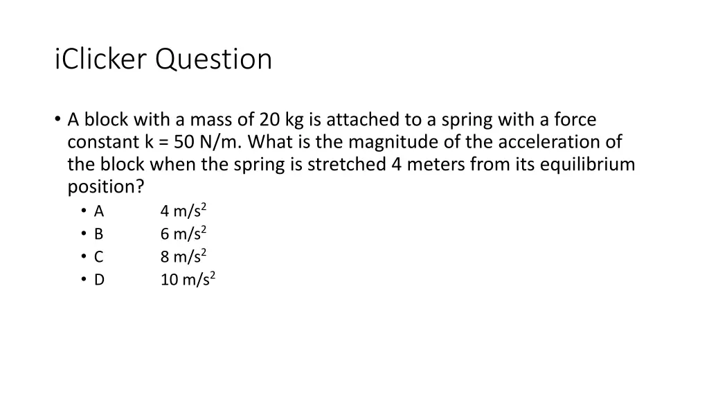 iclicker question