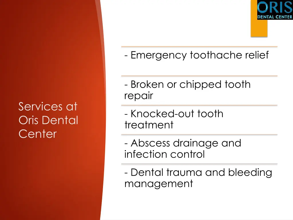 emergency toothache relief