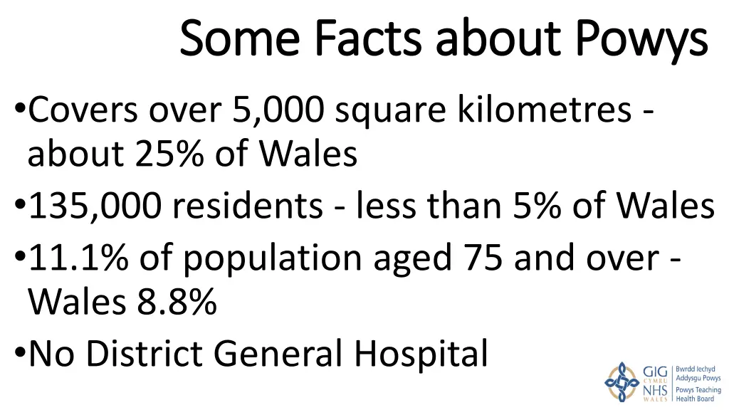 some facts about powys some facts about powys