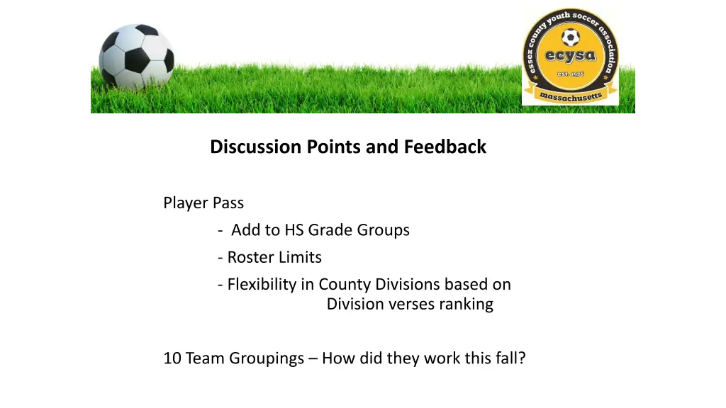 discussion points and feedback