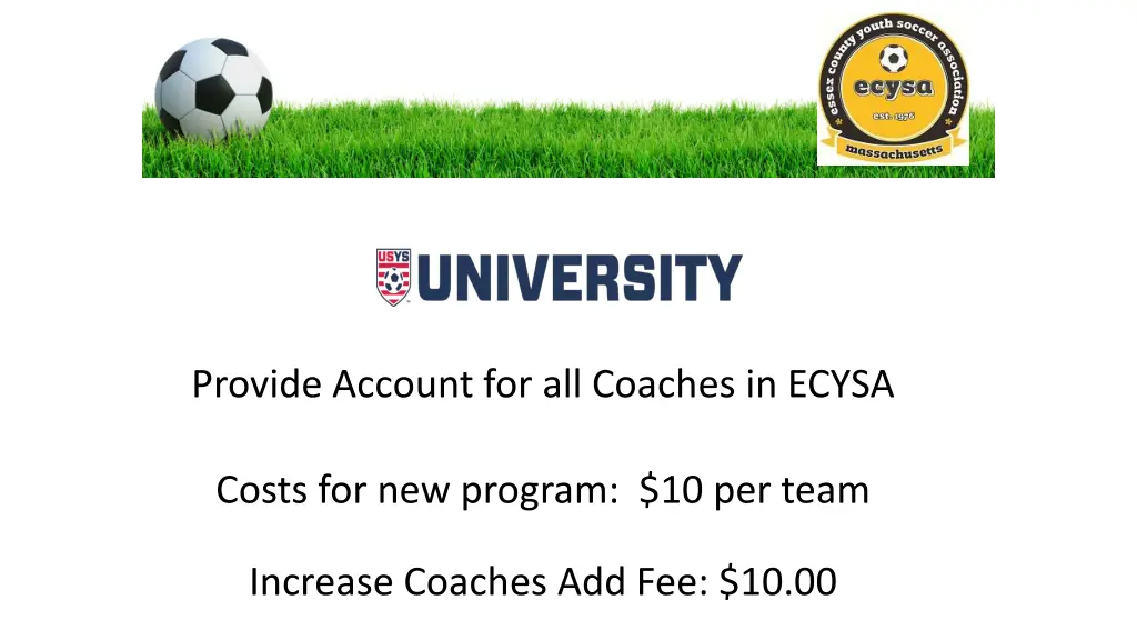 provide account for all coaches in ecysa