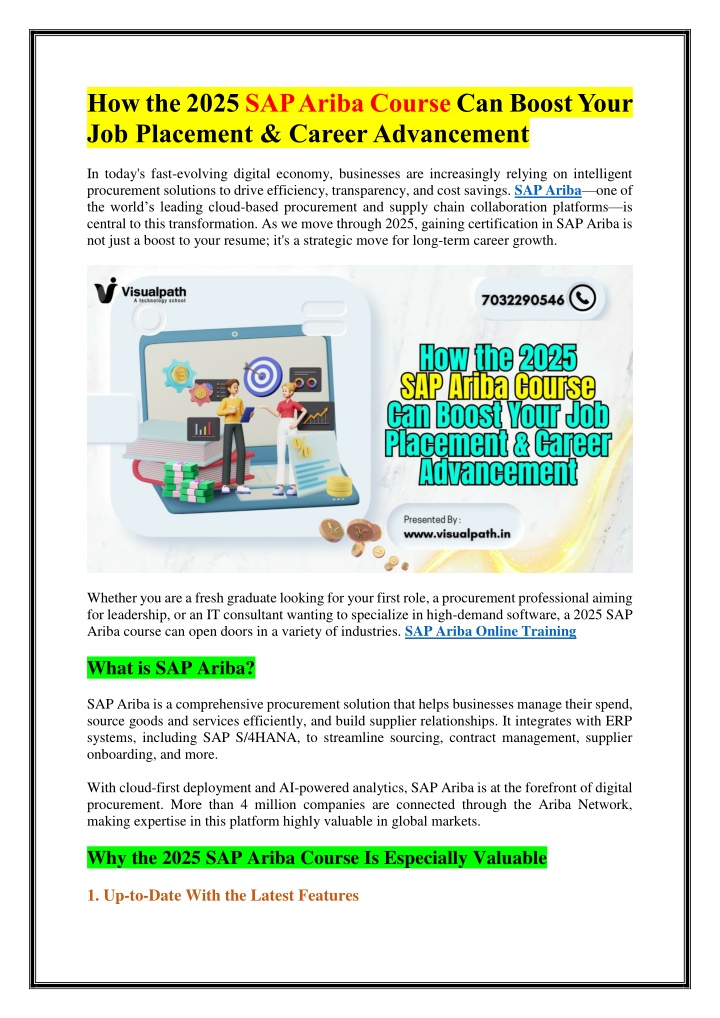 how the 2025 sap ariba course can boost your