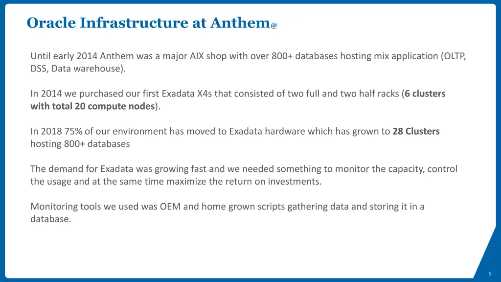 oracle infrastructure at anthem @