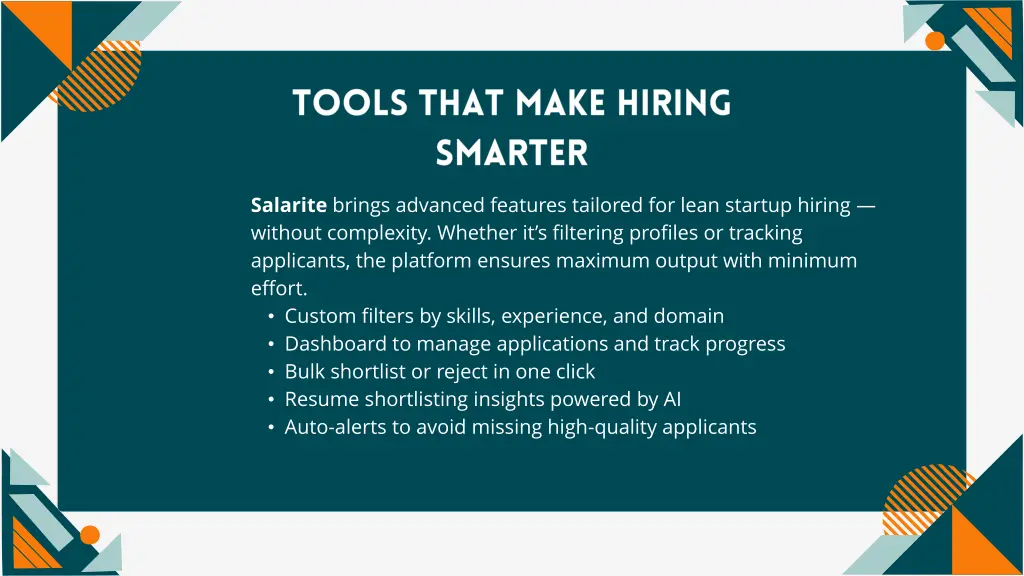salarite brings advanced features tailored