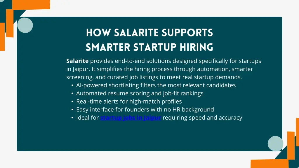 salarite provides end to end solutions designed
