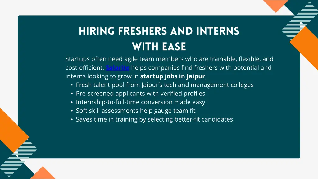startups often need agile team members