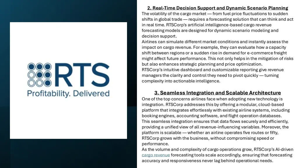 2 real time decision support and dynamic scenario