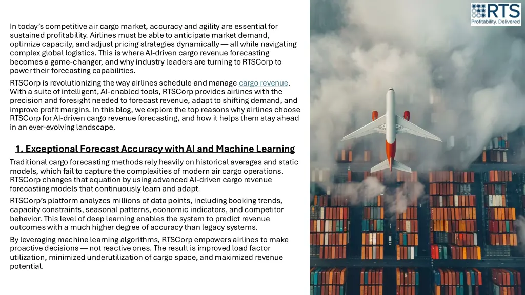 in today s competitive air cargo market accuracy