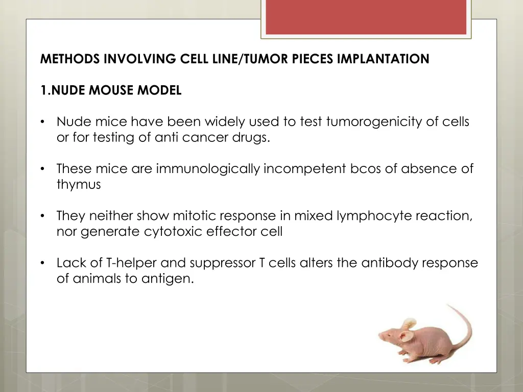 methods involving cell line tumor pieces 1