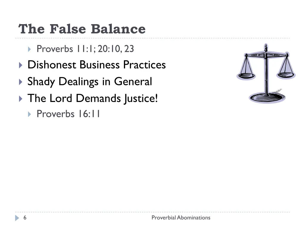 the false balance