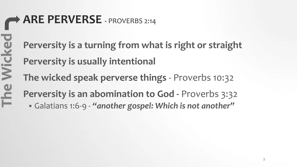 are perverse proverbs 2 14