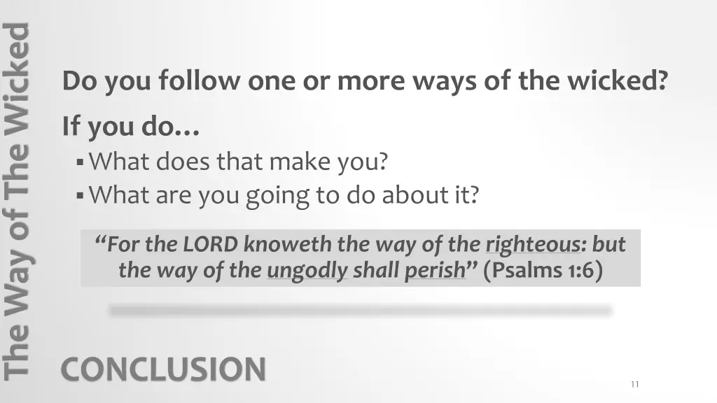 the way of the wicked