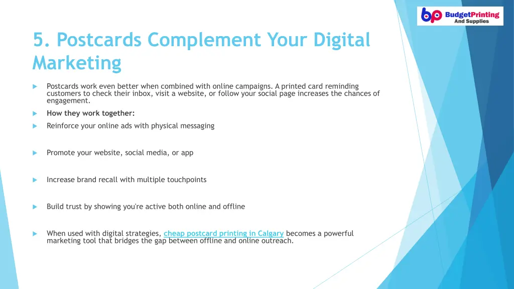 5 postcards complement your digital marketing
