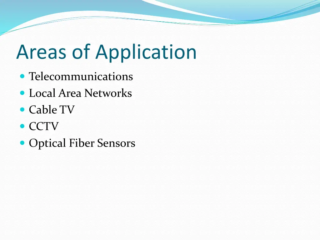 areas of application