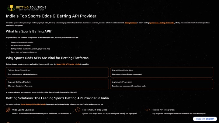 india s top sports odds betting api provider