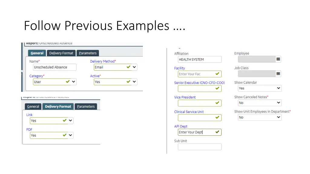 follow previous examples