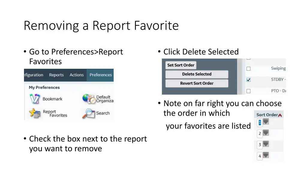 removing a report favorite